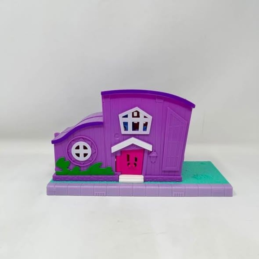 Polly Pocket Pollyville Pocket Fold Out House Playset Mattel Purple Pink 2018